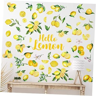 #ad 6 Sheet Lemon Wall Decals Peel and Stick Wall Stickers for Kitchen Boho Fruit $22.58