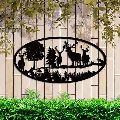 #ad CIFBUY Rustic Metal Deer Wall Art for Bedroom Home and Cabin Decor $19.68