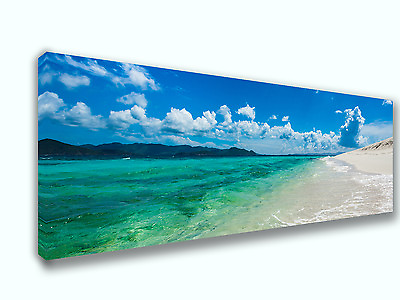 #ad British Virgin Islands Sea Panoramic Picture Canvas Print Home Decor Wall Art $108.34