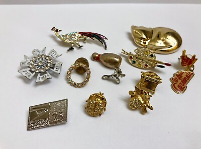 #ad Mixed Vintage Lot of Jewelry Pins Brooches Ballou Reg#x27;d Liz ClaiBorne Plus B $29.99