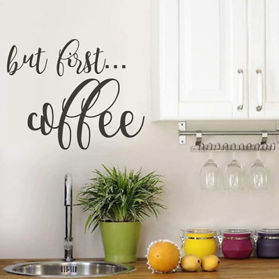 #ad but First Coffee Wall Decal Kitchen Decor Coffee Decor Home Decor Kitchen... $18.99