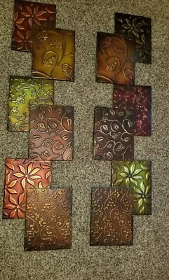 #ad #ad Metal wall decor Rich Colors 2 Large Pieces Each 39 X 10 Inches $29.99