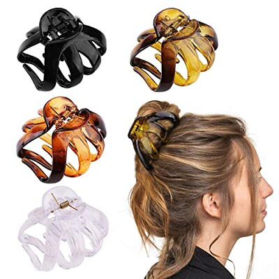 #ad 4 Pcs Large Octopus Hair Clip Claw Clips for Thick Hair 3.15 Matte Octopus H $11.33