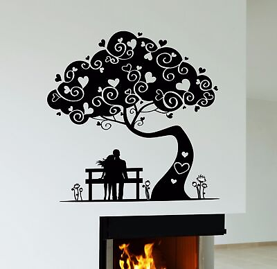 #ad #ad Vinyl Wall Stickers Loving Couple Tree Love Heart Romantic Decal Mural 230ig $69.99
