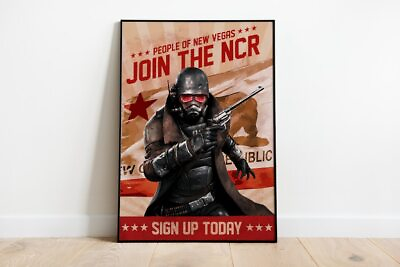 Join the NCR Fallout New Vegas Ranger Inspired Poster Decor Art Wall Room $21.95