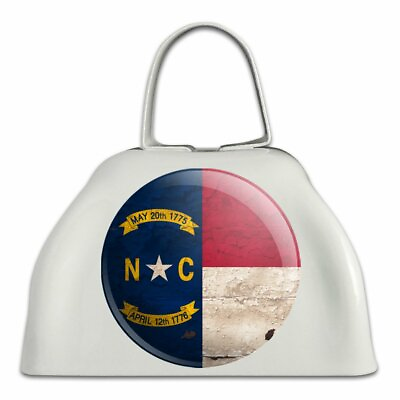 #ad Rustic North Carolina State Flag Cowbell Cow Bell Instrument $7.99