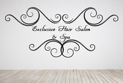 #ad #ad Wall Room Decor Art Vinyl Decal Sticker Mural Exclusive Hair Salon Spa Beauty Ma $49.88