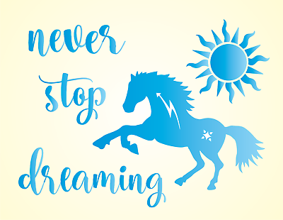 Joanie Spirit Horse Stencil Never Stop Dreaming Celestial Sun Rustic DIY Signs $14.95