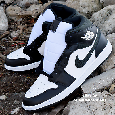 #ad Nike Air Jordan 1 Mid SE Shoes Off Noir Black White FB9911 001 Men#x27;s Sizes NEW $113.90