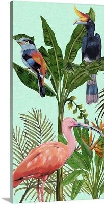 #ad Birds Paradise I Canvas Wall Art Print Flamingo Home Decor $49.99