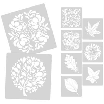 #ad #ad 9 Pcs Flower Stencils for Painting Large Wall Art Canvas Washable Sunflower $7.99