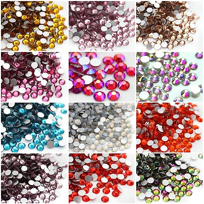 #ad 1440pcs Glitter Nail Art Rhinestones Flatback Crystals Gems 3D Nails Decoration $7.99