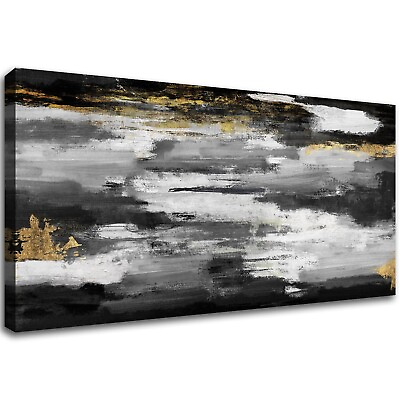 #ad Gold Wall Decor Living Room Decor Office Wall Decorations for Work Abstract A... $155.48