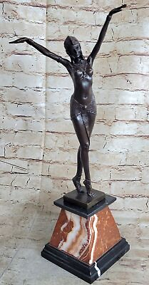 #ad Demetre Chiparus Belly Dancer Bronze Master piece Nude Work Sculpture Art Deco $199.50