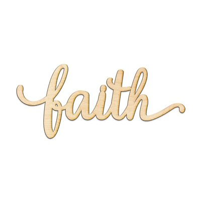 #ad – Faith Script Wooden Wall Art Decor Unfinished Wood Sign for Family Room De... $20.19
