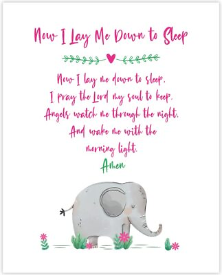 #ad Now I Lay Me Down To Sleep Wall Art Prints Unframed 8x10 Bible Verse Poster $25.49
