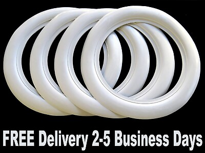 15quot; RimTires 3quot; Wide white wall Set of4 VW Beetle Ford Chevy mopar Baby Moon.. $89.99