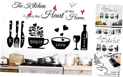 #ad Kitchen Quote Wall Stickers Kitchen Dining Room Wall Decals Wall Art Kitchen $17.64