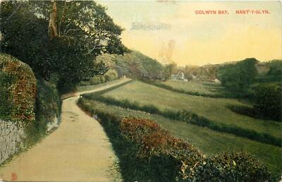 Colwyn Bay Wales Nant Y Glyn Path With Stone Wall amp; Trees Left OLD PHOTO AU $9.00