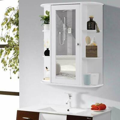 FCH Bathroom Wall Mirror Cabinet Medicine Cabinet Multipurpose Storage Organizer $48.90