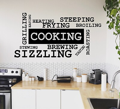#ad Kitchen Wall Decal Vinyl Sticker Cooking Housewife mural art decor Quote Art $18.04