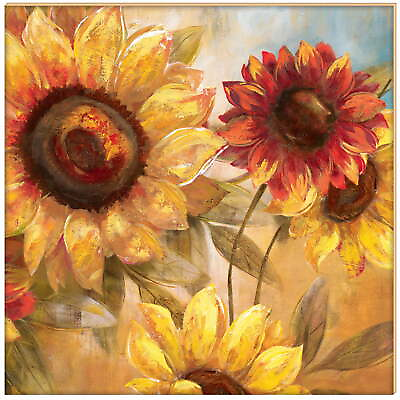 #ad Sunflowers 19.5quot; x 19.5quot; Floral Canvas Wall Art for Kitchen Bathroom Decor $24.66