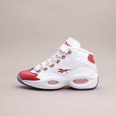 #ad Reebok Classic Basketball Men Question Mid Allen Iverson White Red 100074721 $140.00