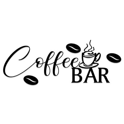 #ad Metal Coffee Bar Sign Wall Art Decor for Kitchen Living Room Home Office $12.25