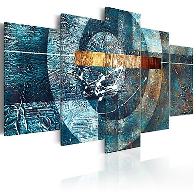 #ad ABSTRACT BLUE RUST Canvas Wall Art Framed Print Picture f A 0439 b m $64.99