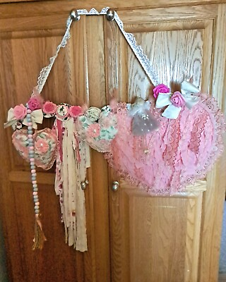 #ad Beautiful Shabby Chic wall hanging 29quot; Wide $35.99