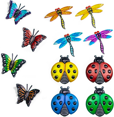 #ad #ad Metal Butterfly Wall Decor 4 Butterflies and 4 Dragonfly 4 Ladybugs Wall Decor $30.99