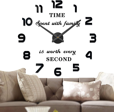 #ad Large Wall Clocks for Living Room Decor Decorative Wall Clocks Battery Operated $32.88