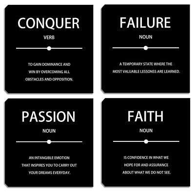 #ad Motivational Conquer Canvas Wall Art for Bedroom Wall Decorations for Living ... $43.62