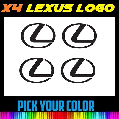 #ad x4 2quot; 3quot; 4quot; 6quot; 8quot; LEXUS Logo Vinyl Decal Wheel Car WINDOW Sticker FREE SHIP $3.89