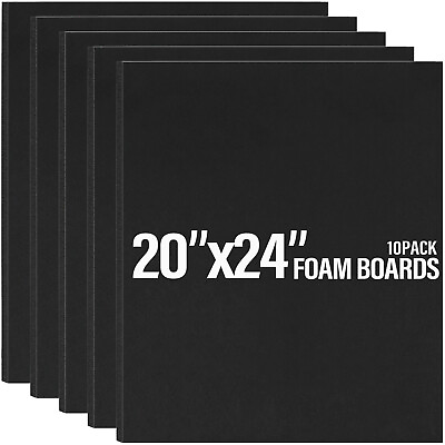 #ad Golden State Art Pack of 10 3 16quot; Thick Black White Foam Boards $31.99