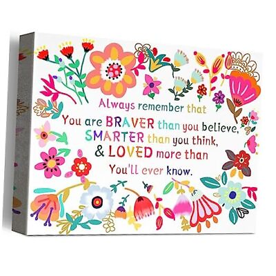 #ad Inspirational Wall Art Decor for Girls RoomAlways Remember that You Are Braver $33.58