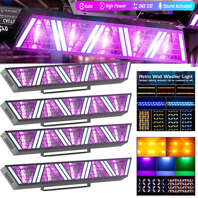 #ad 360W RGB 5 LED Retro Wall Wash Light Strobe DMX Stage DJ Light Party Show Light $458.99