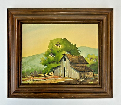 #ad Unique Vintage House Nad Tree Hand Paintings by ΚΕΝΝΕΤΗ E. Wilkens $110.00