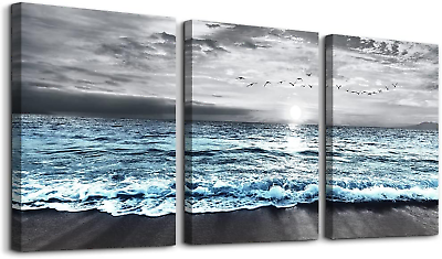 #ad Wall Decorations for Living Room 3 Piece Framed Canvas Wall Art for Bedroom Offi $44.99