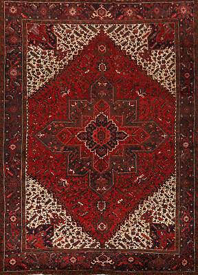 #ad Vintage Living Room Rug 10x13 Geometric Heriz Traditional Handmade Wool Carpet $3065.00