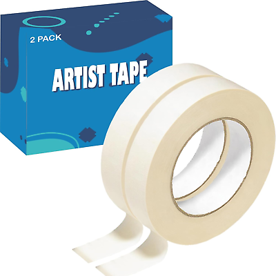 #ad 2 Pack White Artist Tape Art Masking Artist Tape for Watercolor Painting Drafti $15.88