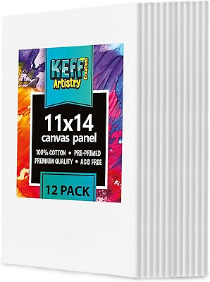 #ad Canvases for Painting 11x14 12 Pack Art Paint Canvas Panels Set Boards $20.96