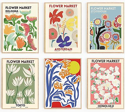 #ad Flower Market Poster Wall Art Living Room Matisse Botanical Prints Aesthetic $35.00