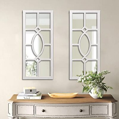 #ad Hanging Rustic Window Mirrors for Wall Decor 30 x 13 inches Farmhouse Distre... $85.72