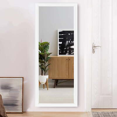 Full Length Door Hanging Mirror Floor Mirror Modern Wall Mirror Bedroom White $65.99