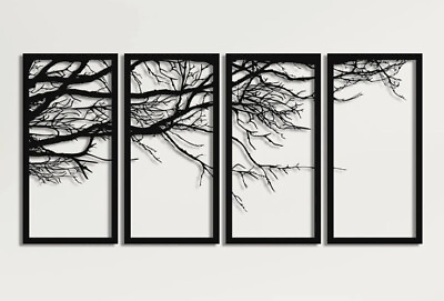 #ad DEKADRON Metal Wall Art Tree of Life 4 Pieces Metal Trees Decor Hanging $179.99