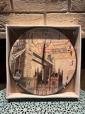 #ad Wall Clock Cercle Clock Hands London Britain Modern Decorations Multi Colors New $49.99