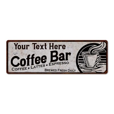 #ad Personalized Coffee Bar Metal Sign Custom SIgn Kitchen Decor Gift 106180007001 $28.95
