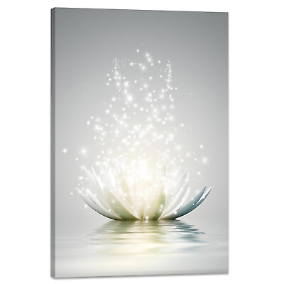 #ad Canvas Wall Art Meditation Yoga Spa Magic Lotus Floral Poster Zen Modern Decor $99.99