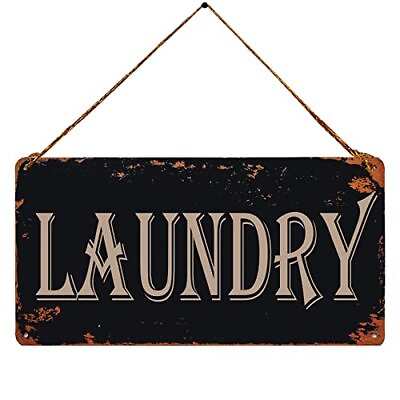 #ad Laundry Vintage Metal Sign Wall Art Hanging Rustic Farmhouse Home Decor for l... $15.26